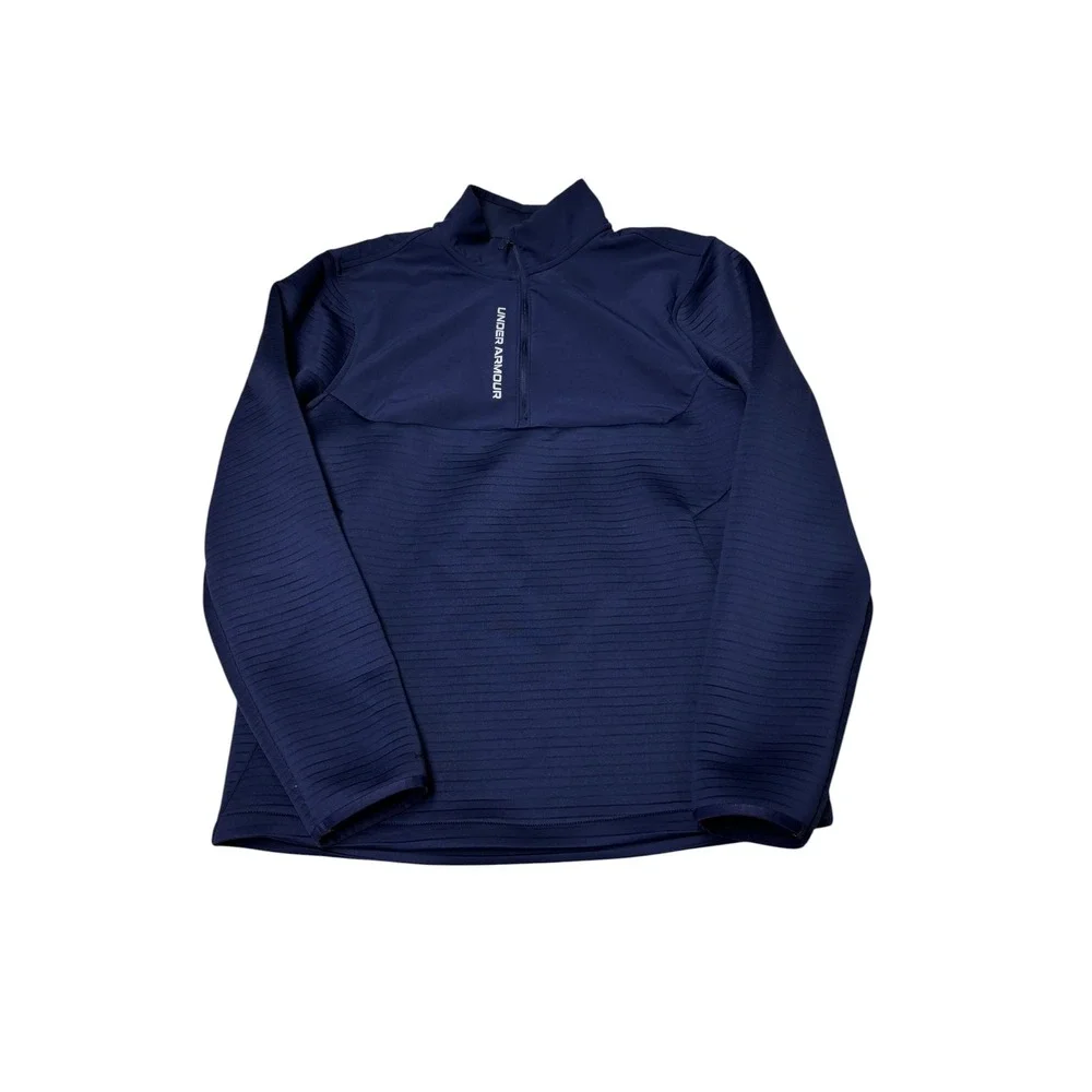 Under Armour Storm Golf Mens Medium Navy Blue‎ Quarter Zip Pullover 1379742